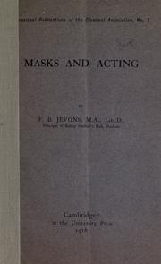 Cover of: Masks and acting.