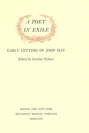 Cover of: A poet in exile by John Hay