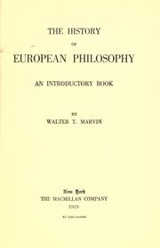 The history of European philosophy