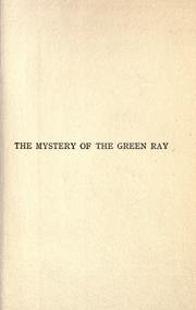 Cover of: The mystery of the green ray