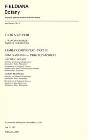 Flora of Peru by Walter C. Holmes