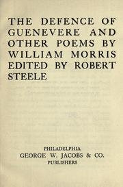 Cover of: The defence of Guenevere and other poems by William Morris