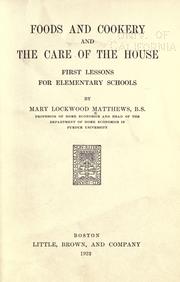 Cover of: Foods and cookery. by Mary Lockwood Matthews