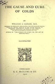 Cover of: The cause and cure of colds.