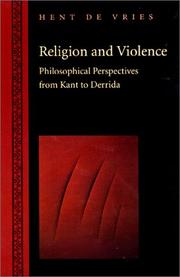 Cover of: Religion and Violence by Hent de Vries