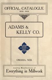 Cover of: Adams & Kelly Co. official catalogue 1908-1909