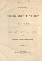 Cover of: Exploration of the Colorado River of the West and its tributaries by Smithsonian Institution