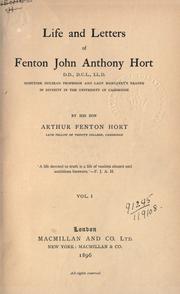 Cover of: Life and letters of Fenton John Anthony Hort by Fenton John Anthony Hort