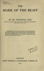 Cover of: The mark of the beast by Sir Theodore Andrea Cook