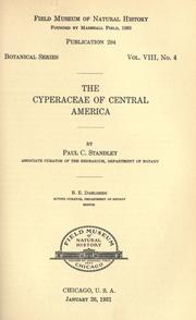 Cover of: The Cyperaceae of Central America by Paul Carpenter Standley