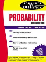 Cover of: Schaum's Outline of Probability, 2nd Edition by Seymour Lipschutz