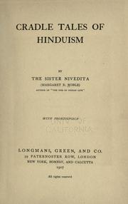Cover of: Cradle tales of Hinduism by Margaret Elizabeth Noble