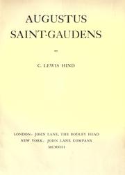 Cover of: Augustus Saint-Gaudens. by C. Lewis Hind