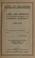 Cover of: Laws and opinions for the regulation and support of the common schools, laws 1910 ...