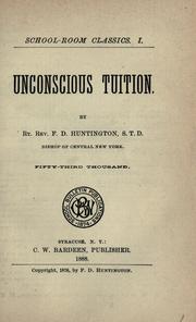 Cover of: Unconscious tuition