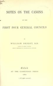 Cover of: Notes on the canons of the first four general councils