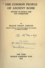 Cover of: The common people of ancient Rome by Frank Frost Abbott
