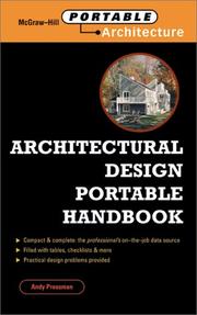 Cover of: Architectural design portable handbook: a guide to excellent practices
