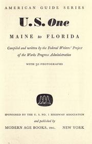 U.S. one, Maine to Florida by Federal Writers' Project