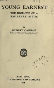 Cover of: Young Earnest by Cannan, Gilbert