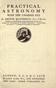 Cover of: Practical astronomy with the unaided eye