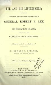 Cover of: Lee and his lieutenants by Edward Alfred Pollard