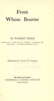 Cover of: From whose bourne. by Robert Barr