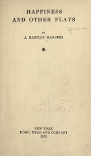 Cover of: Happiness, and other plays