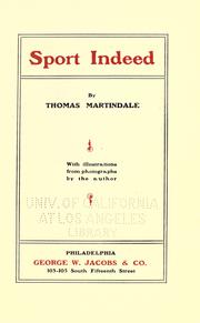 Cover of: Sport indeed by Thomas Martindale