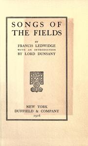 Cover of: Songs of the fields