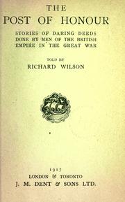 Cover of: The post of honour by Wilson, Richard
