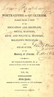 Cover of: A portraiture of Quakerism. by Thomas Clarkson