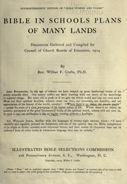 Cover of: Bible in schools plans of many lands: documents