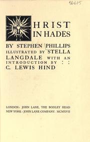 Cover of: Christ in Hades by Stephen Phillips