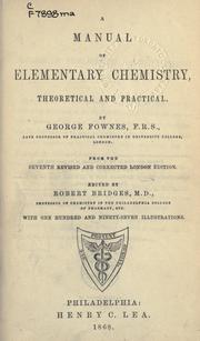 A manual of elementary chemistry by George Fownes
