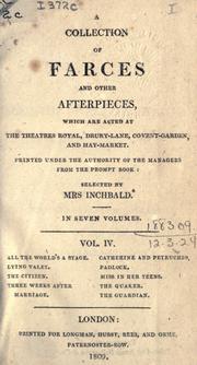 Cover of: A collection of farces and other afterpieces by Mrs. Inchbald