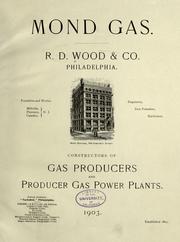 Cover of: Mond gas. by Wood, R.D., & co., Philadelphia.