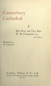Canterbury Cathedral by W. H. Fremantle