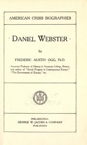 Cover of: Daniel Webster by Frederic Austin Ogg