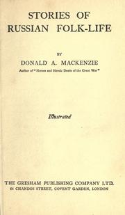 Cover of: Stories of Russian folk-life by Donald Alexander Mackenzie