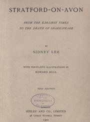 Cover of: Stratford-on-Avon by Sir Sidney Lee