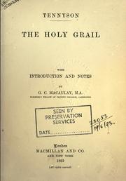 Cover of: The Holy grail. by Alfred Lord Tennyson