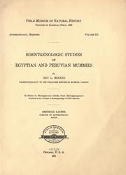 Cover of: Roentgenologic studies of Egyptian and Peruvian mummies