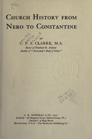 Cover of: Church history from Nero to Constantine.