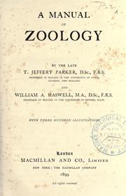 Cover of: A manual of zoology