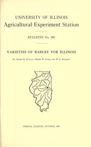 Cover of: Varieties of barley for Illinois