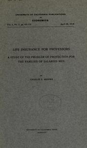Cover of: Life insurance for professors by Charles Edward Brooks