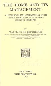 Cover of: The home and its management