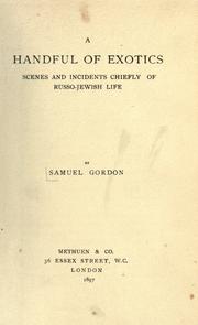 Cover of: A handful of exotics by Gordon, Samuel
