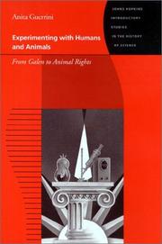 Cover of: Experimenting with Humans and Animals by Anita Guerrini
